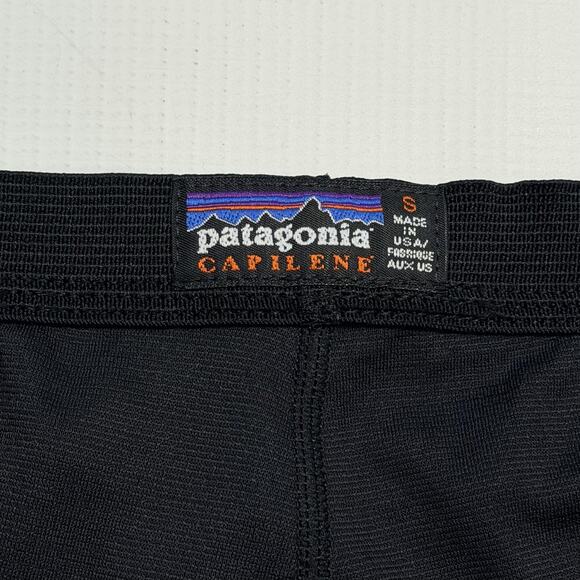Vintage Patagonia Base Layer Pants Womens Small Black Capilene Made in USA 90s - Picture 9 of 11